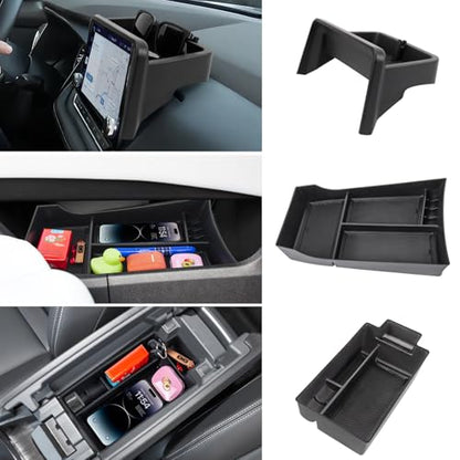 3PCS Center Console Organizer Compatible with 2021-2025 2026 Nissan Rogue S/SV/Rock Creek Dashboard Tray Armrest Storage Box Lower Center Console Interior Accessories(Only Fit 8-Inch Screen) - size: 3PCS Center Console Tray Set
