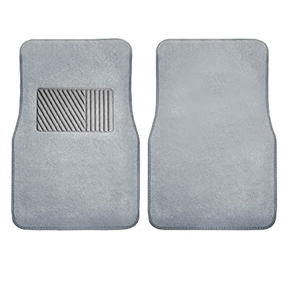 FH Group F14403GRAY Gray Carpet Floor Mat with Heel Pad (Deluxe) - color: Gray