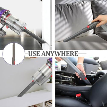Dryer Vent Lint Vacuum Atttachments Kit and Crevice Tool for Dyson Gen 5 V15 V12 V11 V10 V8 V7 Detect Outsize Slim Absolute Cyclone Vacuum Cleaner Nozzle Flexible Dryer Lint Remove Hose Cleaner Kit - style: Dryer Hose Kit Purple