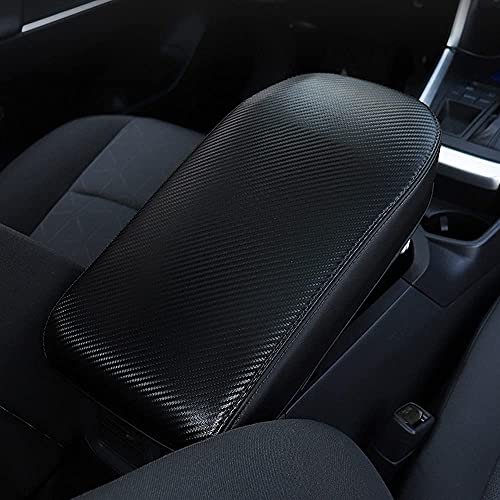 INTGET Center Console Armrest Cover for Toyota RAV4/RAV-4 Accessories 2025 2024 2023 2022 2021 2020 2019 Leather Middle Console Arm Rest Lid Cover Elbow Pad Protector(Carbon Fiber Texture) - color: black with carbon fiber texture