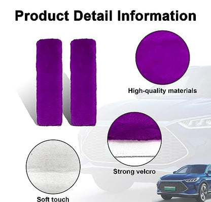 Ziciner 2 Packs Car Seatbelt Covers Shoulder Pad, Universal Soft Faux Sheepskin Shoulder Cover for Comfortable Driving, Fluffy Seat Belt Protector Help to Protect Your Neck and Shoulder (Purple) - color: Purple