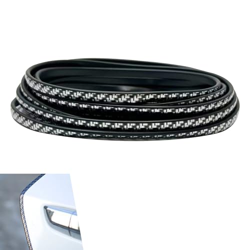 Car Door Edge Guards, 16.4ft U Shape Rubber Seal Edge Trim, Anti-Collision Automotive Protection Door Edge Decorative Strips, Universal for Most Cars (Black) - color: Black