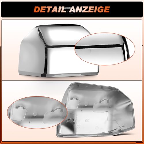 ACLONG Chrome Tow Mirror Cover Caps Left Driver Side & Right Passenger Side Rearview Side Mirror Covers Fit for Ford F150 2015 2016 2017 2018 2019 2020-1 Pair - size: Fit for Ford F150 2015-2020