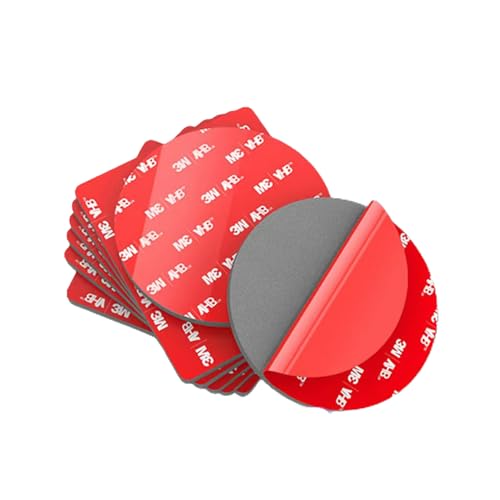 LingFei VHB Double-Sided Adhesive Pads for Dash Cam Mount – 4-Pack 2.2" Round, Heat Resistant Sticky Tape for Car Windshield, Dashboard, GPS, and Camera Holders with 4 Adhesion Promoter