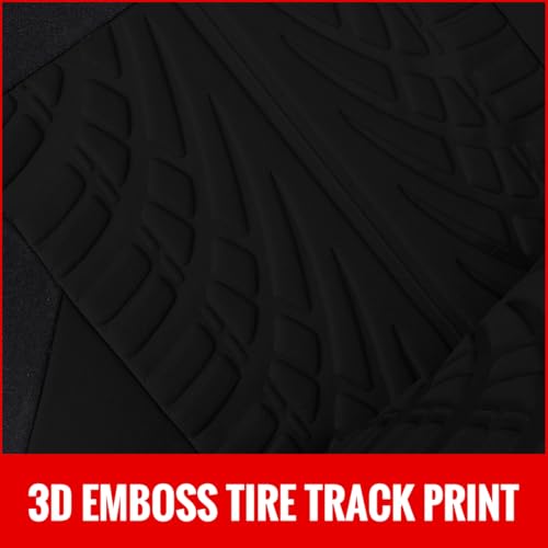 AUTOYOUTH Black Seat Covers Front Seats Only, 3D Tyre Embossed Breathable Bucket Covers, Airbag Compatible, Quick Setup Universal Fit for Sedan, SUV, Truck, Van - color: Black, size: Front Seats Only (4 pieces)