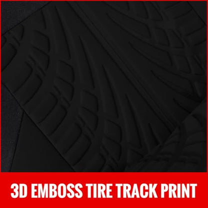 AUTOYOUTH Black Seat Covers Front Seats Only, 3D Tyre Embossed Breathable Bucket Covers, Airbag Compatible, Quick Setup Universal Fit for Sedan, SUV, Truck, Van - color: Black, size: Front Seats Only (4 pieces)