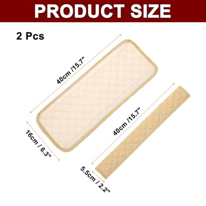 HARFINGTON 2pcs Shoulder Strap Cushions 15.7 Inch Car Seat Belt Pads Cover Auto Seatbelt Strap Shoulder Pad Automotive Seat Belt Cushion Pad for Auto SUV Truck, Beige - color: Beige, size: 15.7 Inch