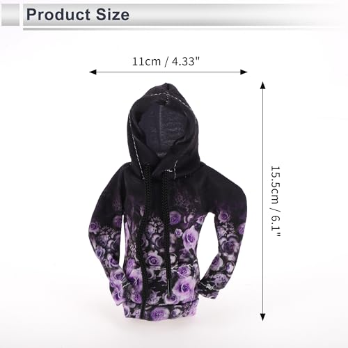 1 Pc Universal Gear Shift Knob Cover Automotive Manual Stick Shifting Handle Protector Flower Hoodie Style Black,Purple Polyester
