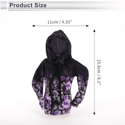1 Pc Universal Gear Shift Knob Cover Automotive Manual Stick Shifting Handle Protector Flower Hoodie Style Black,Purple Polyester