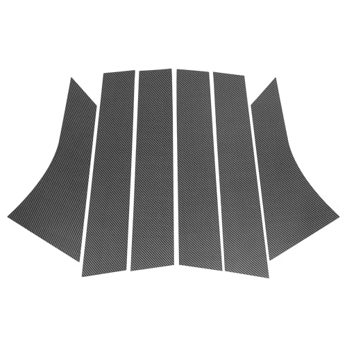 Door Pillar Window Trim Anti Scratch Sticker Pillar Posts Door Outer Exterior Cover for Ford Focus 2012-2019 Carbon Fiber Pattern Black