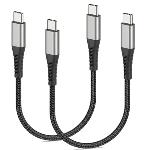1ft USB C to USB C Cable, 2 Pack Short usbc Cable for Car, Type C charger Fast Charging Cord for iPhone 17 16 15 Pro Max, iPad, MacBook, Samsung Galaxy S25 S24 S23 Ultra Pixel, USBC to USBC Cable 1 ft - size: 1 Feet, style: USB C to USB C