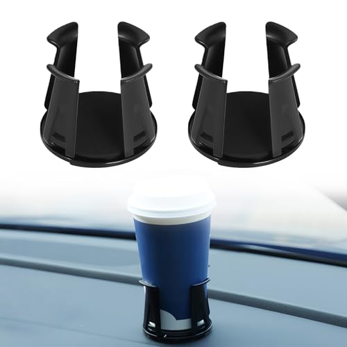 Durable Cup Holder Insert 2PCS, Cupholder Insert for Car for Console Door Slot, PC Car Drink Holder, Anti-Tip Secure Wiggle-Free