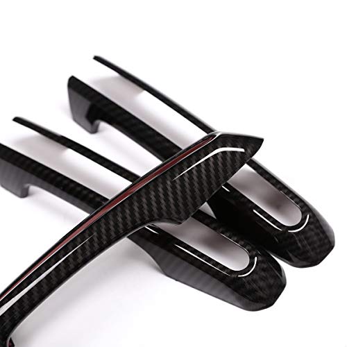 For Jaguar XE XF F-Pace E-Pace X761 Car ABS Carbon Fiber Style Exterior Door Handle Cover Trim For Land Rover Range Rover Sport Vogue Evoque Discovery Sport Discovery 5