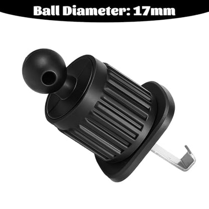 2 Pack Universal Air Vent Clip for Car Phone Mount 0.67in/17mm Diameter Joint Ball Head Base Holder Grip Air Outlet Hook Lock Replacement for Most Car GPS Phone Wireless Charger