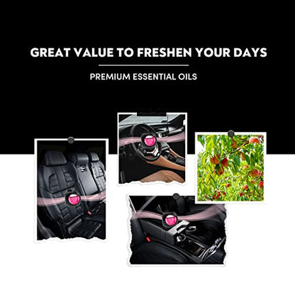 DRIVEJOY Car Air Freshener Vent Clips, 8PK, 6 Peach, 2 New Car Scent, Fresheners for Men Women, Up to 240 Days, Long Lasting Air Freshener, Odor Eliminator - color: Peach