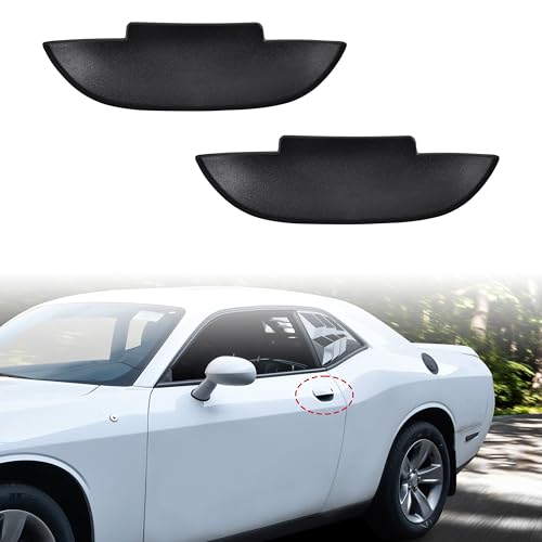 Door Bowl Scratch Protector for Dodge Challenger 15-23, Matte Black Door Handle Paint Cover Guard Door Handle Bowl Protection Cover Trim for Dodge Challenger 2015-2023 Accessories - 2PCS