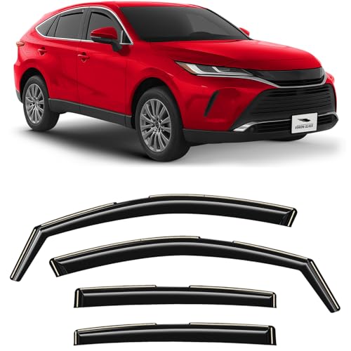 Voron Glass in-Channel Extra Durable Rain Guards for Toyota Venza 2021-2024, Window Deflectors, Vent Window Visors, 4 Pieces - 200683 - color: For Venza 21-24