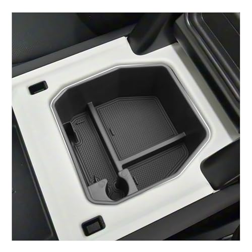 SXCY for 2025 2026 Land Rover Defender Center Console Organizer [Console WITHOUT Fridge Only] for 2020-2025 2026 Land Rover Defender 90 110 130 Accessories 2026 Defender Armrest Console Organizer Tray - color: 2020-2026 Defender Armrest [WITHOUT Fridge On