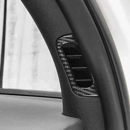 NVCNX Real Premium Carbon Fiber Accessories for Dodge Durango 2011-2020 2012 2013 2014 2015 2016 2017 2018 2019 Car Inner A Pillar Post Air Vent Cover Interior Trim Sticker Decal 2PCs - color: 2011-2020 Inner A Pillar Post Air Vent Trim
