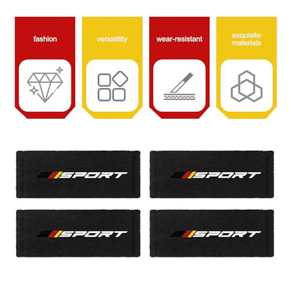 4 PCS Car Inside Door Handle Protector, Sport Style Car Roof Grab Handle Protective Cover, Wear-Resistant & Sweat-Absorbing Door Handles Cover, Universal for Most Cars