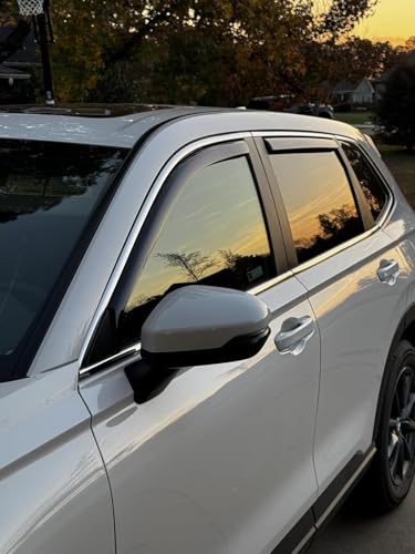 2023-2026 in-Channel Rain Guards for Honda CR-V Side Window Visor Deflectors CRV LX EX EX-L Sport Hybrid Sport Touring Durable Tinted Shades 2024 2025 - size: For Honda CR-V 2023-2026 (In-Channel)
