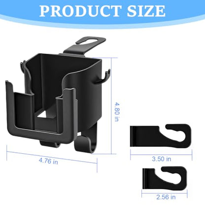 Car Headrest Cup Holder for Back Seat, 2PCS 3 in1 Multifunctional Vehicle Backseat Phone Organizer, Large Capacity Auto Handbag Storage Hook Hanger, Universal for SUV RV Truck