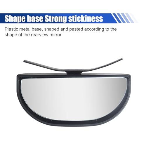 2PCS Blind Spot Mirror for Car, HD Glass Rear View Mirror, Adjustable Car Auxiliary Wide Angle Mirror, Auto Exterior Accessories Universal for Car Truck SUV (Black)