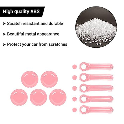 Exterior Door Handle Cover Tailgate Handle Cover Recess Guard Compatible with 2007-2017 Jeep Wrangler JK JKU Sports Sahara Freedom Rubicon Unlimited, Pink, 15PCs - color: Pink