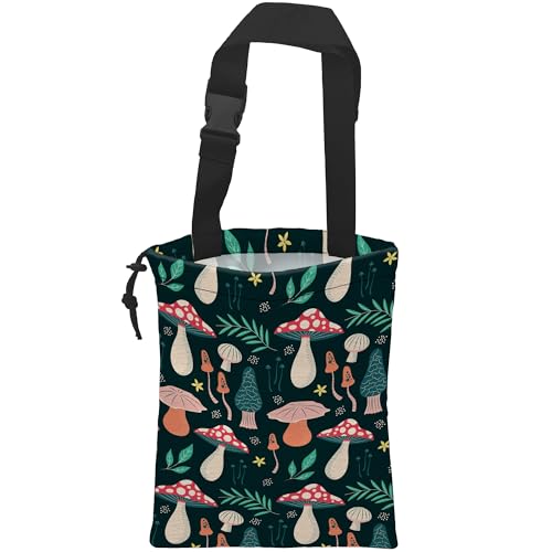 Car Trash Bag Mushroom Car Garbage Bag Hanging Car Trash Can for Back Seat with Drawstring - color: Mushroom