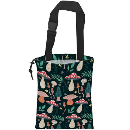 Car Trash Bag Mushroom Car Garbage Bag Hanging Car Trash Can for Back Seat with Drawstring - color: Mushroom