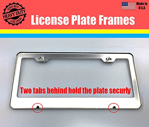 Stainless Steel Pink Customizable License Plate Frame Automobile Auto - color: Pink-Vinyl