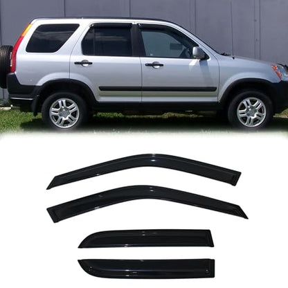 Rainproof Side Window Wind Deflectors for 2002-2006 Honda CR-V CRV, Tape-on Sun Rain Guard Sets,Nice Looking Window Visors for Cars,Vent Deflector for 02-06 Honda CR-V CRV 94459 - size: 2002-2006 Honda CRV