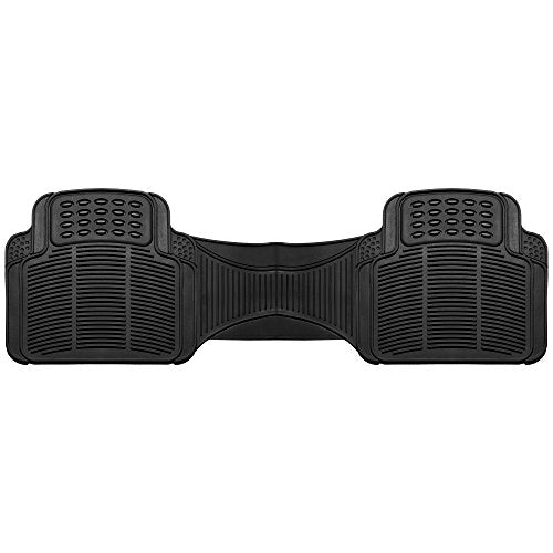 FH Group Car Floor Mats - Heavy-Duty Rubber Floor Mats for Cars, Universal Fit Rear Set, Trimmable Automotive Floor Mats, ClimaProof Floor Mats For Most Sedan, SUV, Truck Floor Mats Black - color: Black, style: Rear Set