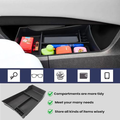 Center Console Organizer Compatible with Nissan Rogue 2021-2025 2026 Armrest Storage Box Insert Tray Interior Secondary Accessories (Lower Center Console Tray) - size: 1PCS Lower Center Console Tray