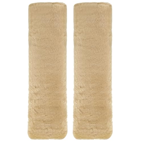 HARFINGTON 2pcs Car Seat Belt Pad Soft Fiber Seatbelt Shoulder Strap Covers Comfortable Driving Cushion Universal Car Accessories for Car, Light Tan - color: Light Tan