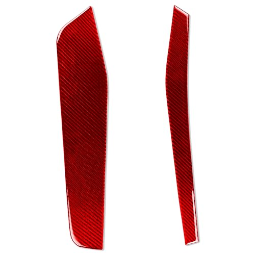 Real Red Carbon Fiber Car Center Console Gear Box Side Decorative Pads Sticker Auto Interior Trim Compatible with Ford Explorer(U625) XLT/Limited/ST/Platinum/Platinum Hybrid 2020 2021 2022 2023 - color: Gear Box Side Panel