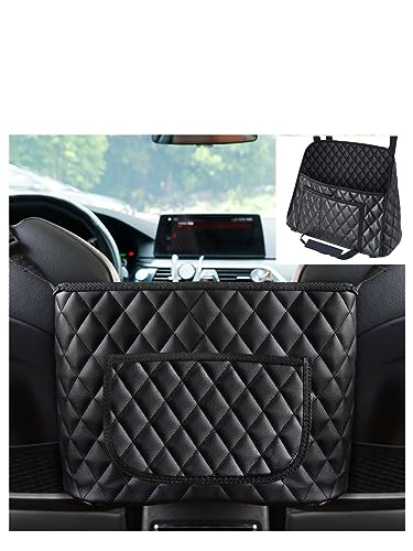 Bark Lover Car Handbag Holder, Seat Back Organizer, Barrier of Backseat Pet Kids, Purse Storage & Pocket, Mesh Large Capacity Handbag Holder for Car (Two Extra Space) - style: Two Exrea Space