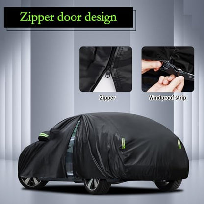 Car Cover Custom Fit for Volkswagen Beetle 2 Door 1998-2019, Waterproof All Weather Full Exterior Cover Rain Sun Hail Protector Car Cover with Door Zipper - size: Custom Fit for vw beetle