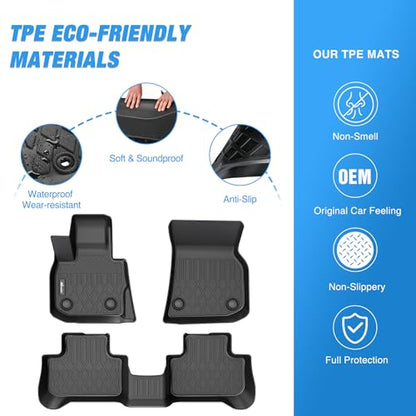 Nilight TPE Floor Mats for BMW X3 30i M40i 30e 2018 2019 2020 2021 2022 2023 2024/2019-2024 BMW X4 M M40i xDrive30i, All Weather Custom Fit Heavy Duty Floor Liners - color: 2018-2024 BMW X3 X4