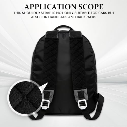 2PCS Car Seat Belt Pads Cover, Fluffy Car Seatbelt Covers, Soft Car Seat Belt Strap Cushion Protect Your Neck and Shoulder, Driving Seat Belt Shoulder Strap Cover for Most Autos (Black) - color: Black