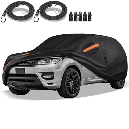 Special 16 Layers Full Car Cover Fit for 2014-2022 La-nd Rover Range Rover Sport, Ultra Heavy 600D Oxford Cloth, All-Weather Protection Summer Sun Exposure and Winter Snow Rain Dust UV, Black - color: Fit for 2014-2022 La-nd Ro-ver Range Rover Sport