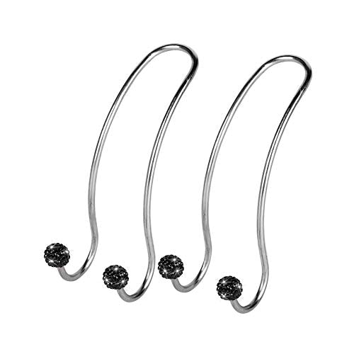 SAVORI Auto Hooks Bling Car Hangers Organizer Seat Headrest Hooks Strong and Durable Backseat Hanger Storage Universal for SUV Truck Vehicle 2 Pack (Black) - color: Black