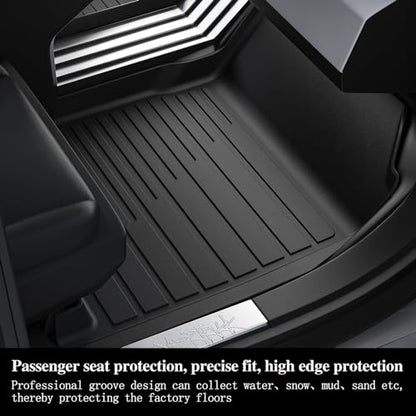 Floor Mats & Trunk mat for 2024 2025 Mazda CX-90 PHEV 8 Seats-2 Row Bench Seat(Not Fit 6&7 Seats) TPE All Weather Protection 3 Rows Car Floor Liners & Cargo Liners for CX90 Accessories - size: 2024 2025 Cx90-8 Seats Full Mats