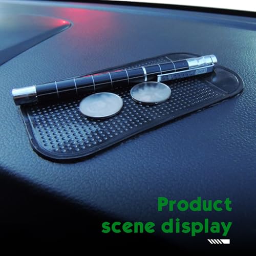 5 PCS Car Dashboard Non Slip Mat, Multifunctional Sticky Dash Pad, 5.12 × 2.76 Inch Anti-Slide Dash Mat, Universal for Radar Detector, Phone, Keys, Glass, Mirrors, Metal, Coins (Black) - size: 5 PCS
