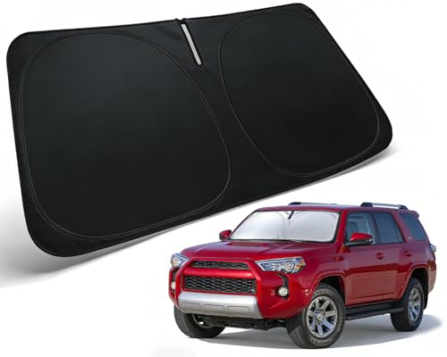 Windshield Sun Shade for Toyota 4Runner 2010-2025 Accessories, Car Front Window Sun Visor & Heat Shield | 240T Sunshade Protection Blocks UV Rays Keep Your Car Cooler - size: For Toyota 4Runner 2010-2025