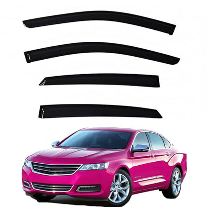 Window Visors Rain Guards fits 2014-2020 Impala (EXCLUDES Impala Limited), Out-Channel Window Wind Deflectors Vent Shades Accessories, Dark Smoke 4 Pcs, 2015 2016 2017 2018 2019 - size: 2014-2020 Chevy Impala