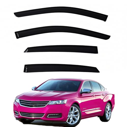 Window Visors Rain Guards fits 2014-2020 Impala (EXCLUDES Impala Limited), Out-Channel Window Wind Deflectors Vent Shades Accessories, Dark Smoke 4 Pcs, 2015 2016 2017 2018 2019 - size: 2014-2020 Chevy Impala