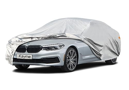 Kayme 6 Layers Car Cover Custom Fit for BMW 6 Series 640i 650i M6 (2003-2025) Waterproof All Weather for Automobiles, Outdoor Full Cover Rain Sun UV Protection.Silver - size: 5. Custom Fit BMW 6 Series