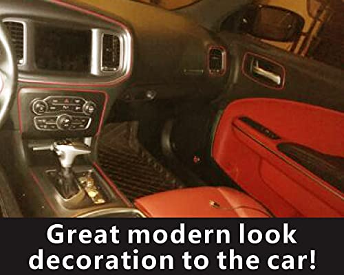 Orange Car Interior Decorative Molding Door Panel Dashboard Gap Trim Strip (30Ft) - size: 30Ft