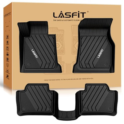 LASFIT Floor Mats for BMW 3 Series 2012-2018 320i 328d 328i 330e 330i 335i 340i M3 RWD & Sedan Only(Not for 335is, X-Drive, GT), All Weather TPE Custom Fit Car Liners 1st & 2nd Row Mat, Black - size: 7) 3 Series 2012-2018 | Floor Mats